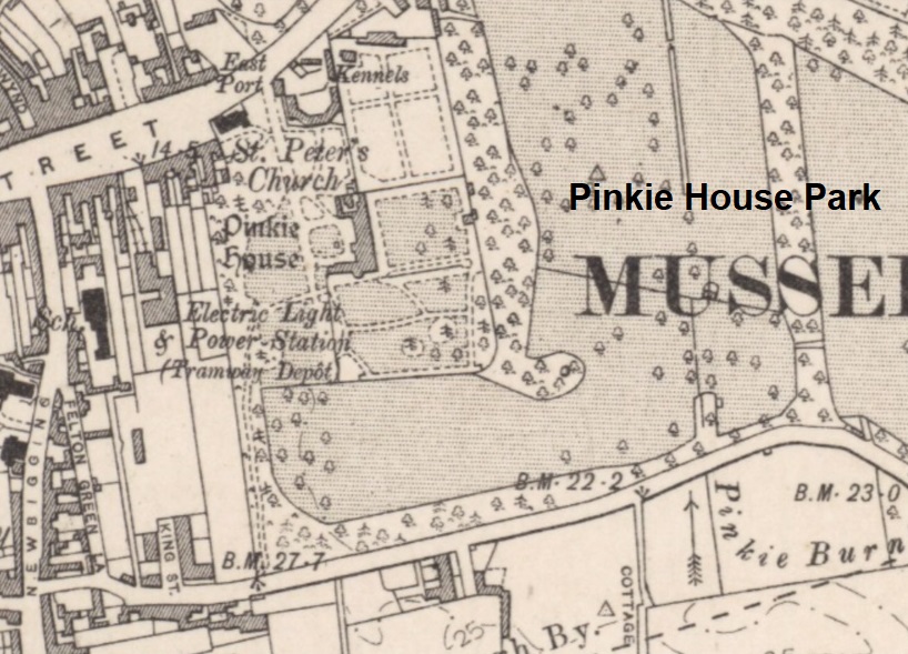 Musselburgh - Pinkie House Park : Map credit National Library of Scotland